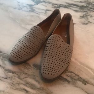 Gray slip-on shoes